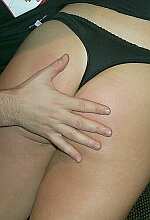 Intimate hand spanking