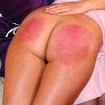 Her buns are burning from an over-the-knee spanking