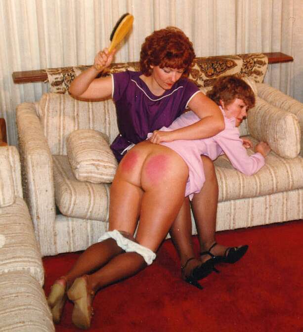 Real Hairbrush Spanking - Beaten Asses Gallery Five: Lesbian Hairbrush Spankings